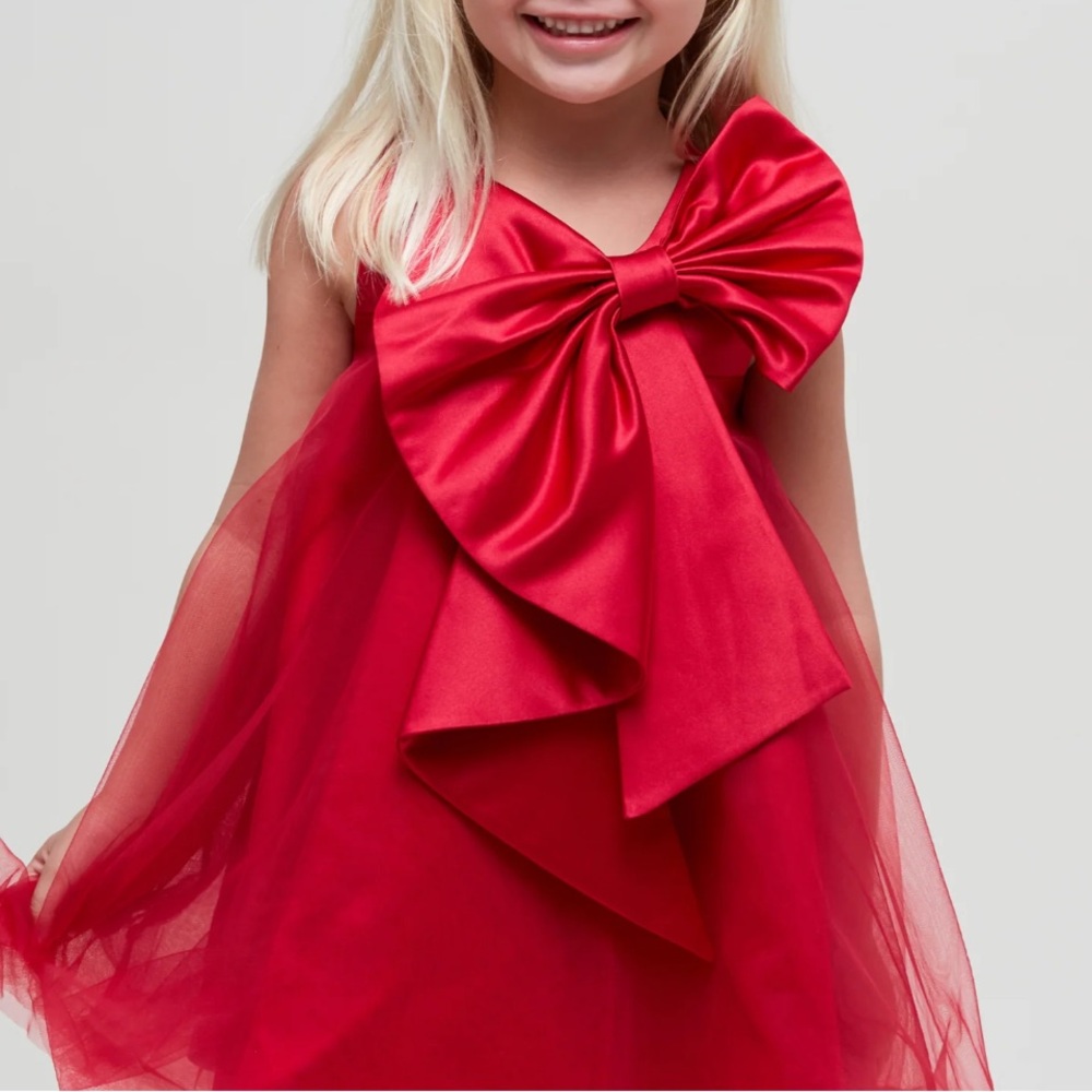 Red Bow Dress for Girls